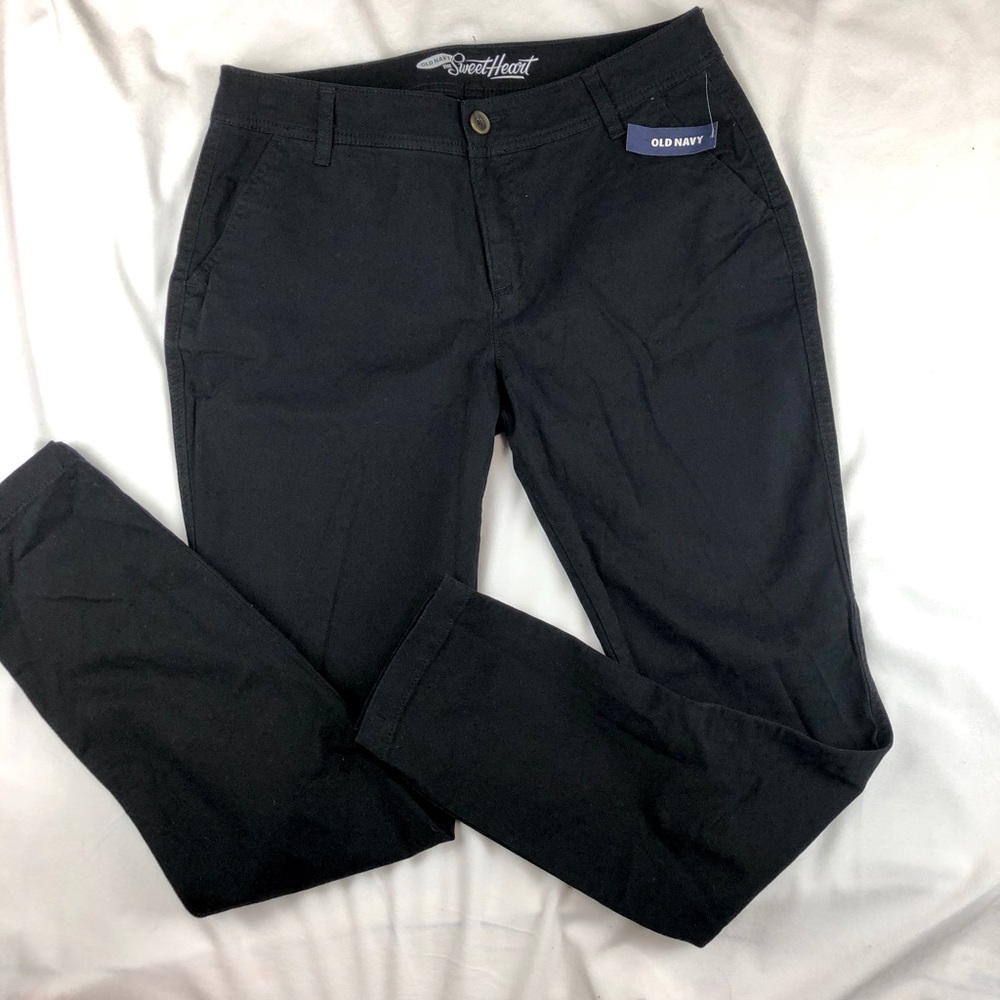 NWT Black Old Navy Sweetheart Khakis, Size 8